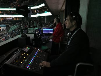 Charlotte Hornets using Shoflo in the sound booth